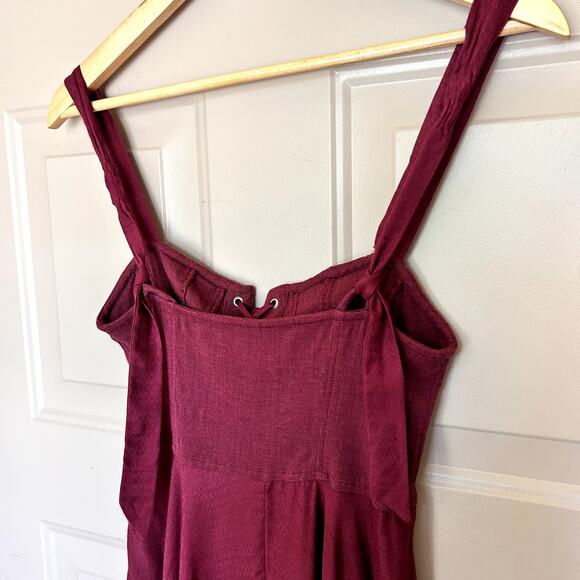 Free People Intimately Not a Chance Corset Wild Garnet Whimsical Dress XS - Picture 7 of 12